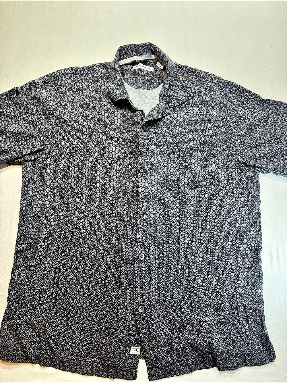 Tommy Bahama Men's Silk Geometric Shirt Size Large
